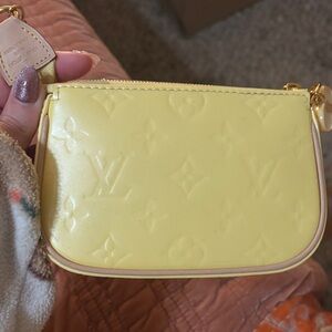 Lemon Yellow Wristlet